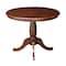 International Concepts Round 36 in Rd Top Pedestal Table, 12 in Leaf, 28.9 inH, Dining Height, Espresso, 36 W, 48 L, Wood K581-36RXT - alternate 2
